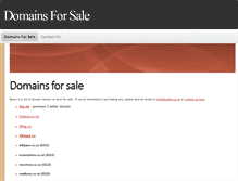 Tablet Screenshot of domainsforsale.dyndev.co.nz